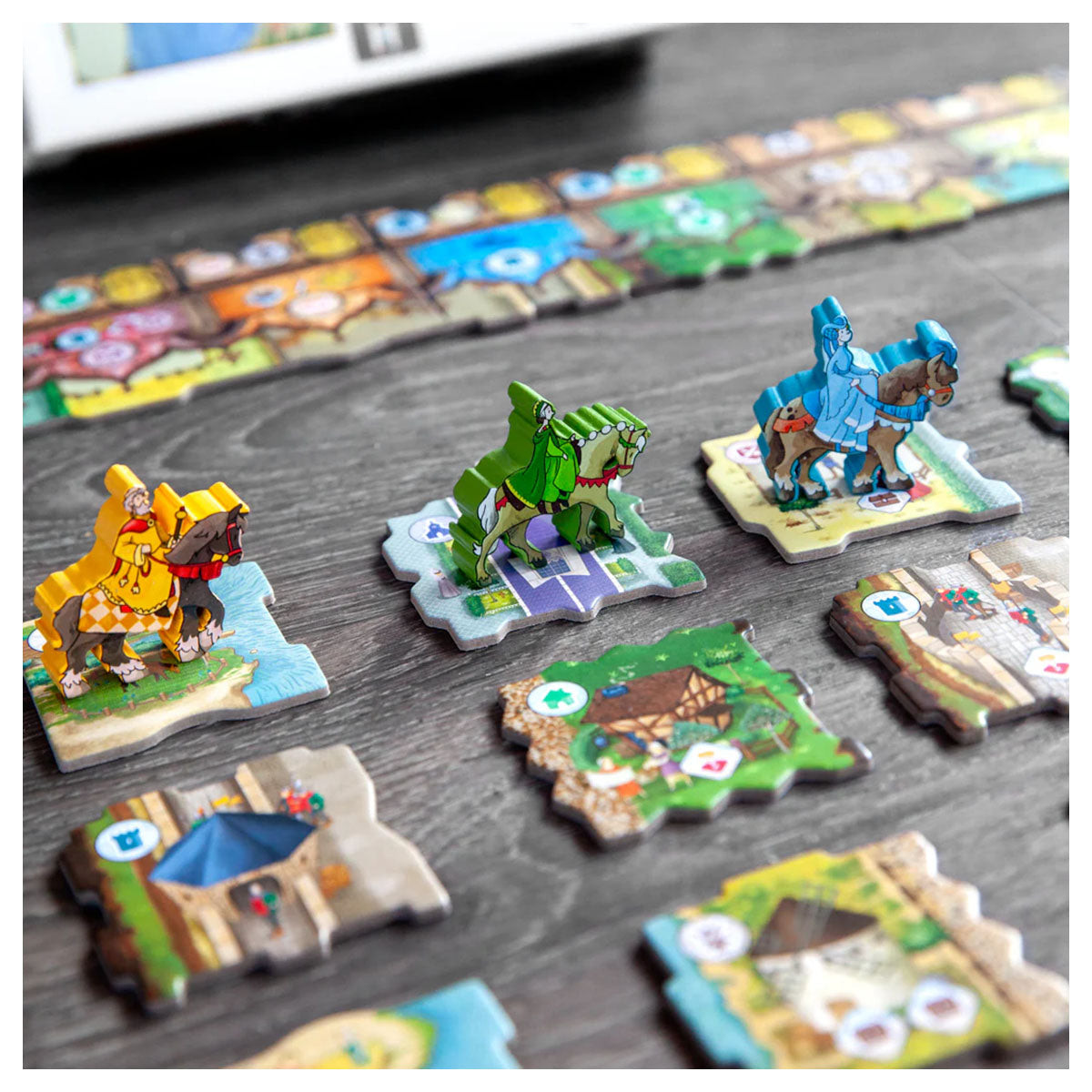 Middle Ages family board game in play