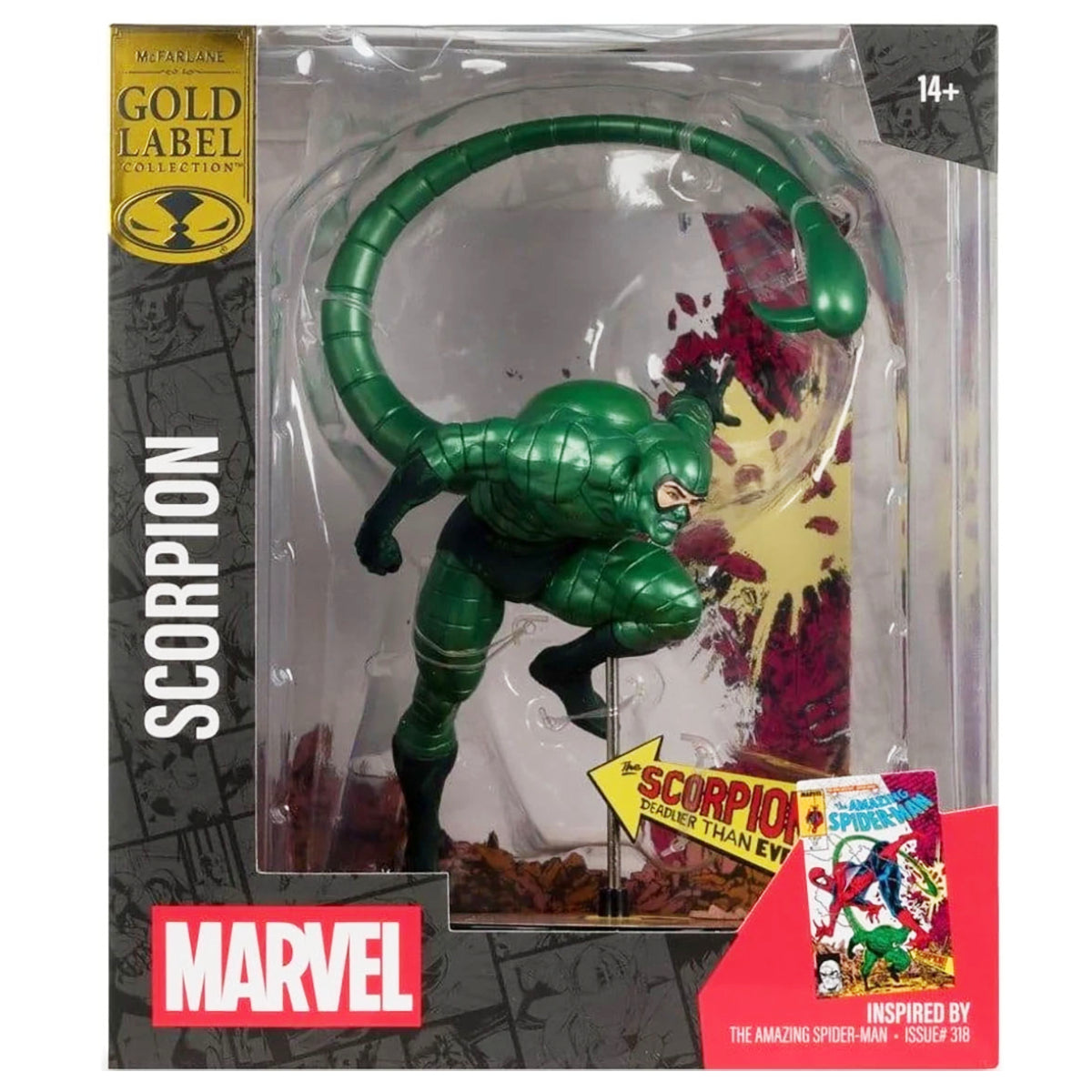 McFarlane Gold Label Collection Marvel Scorpion Metallic Action Figure (The Amazing Spider-Man #318)