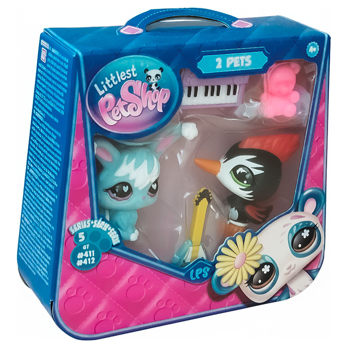Littlest Pet Shop G7 Series 5 Pet Pairs, Rabbit & Woodpecker Set G7 Figures