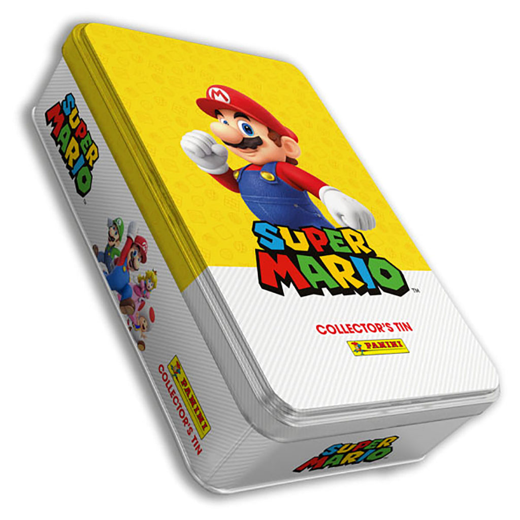 Panini Super Mario “It’s-a Me Mario!” Collector Tin Yellow Mario front