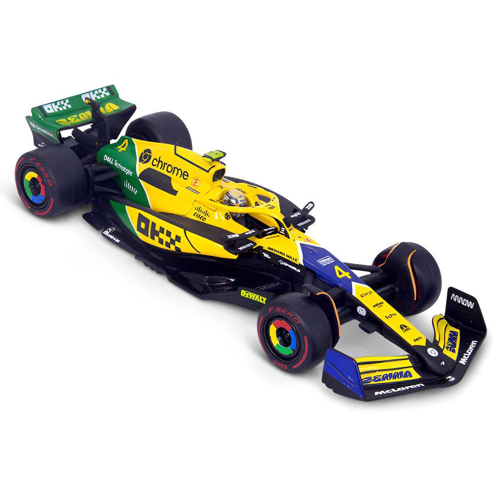 Bburago McLaren F1 MCL38 Monaco Grand Prix 2024 Lando Norris 1:43 Race Car