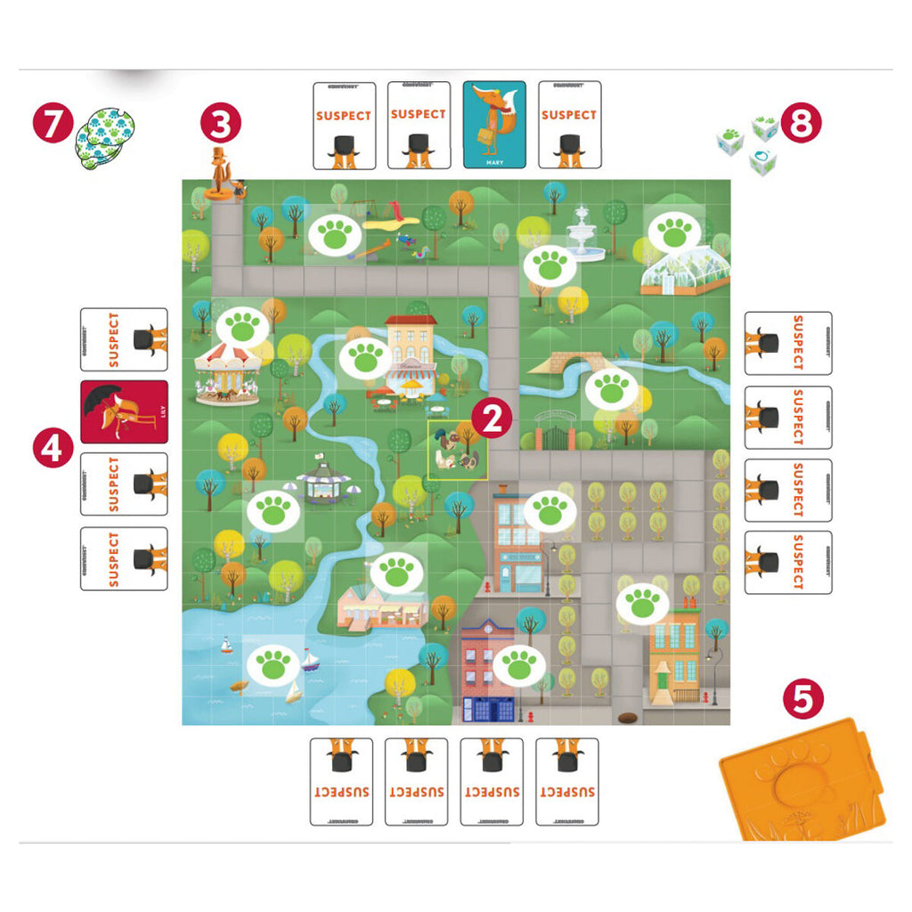 Outfoxed board game family mystery gameplay