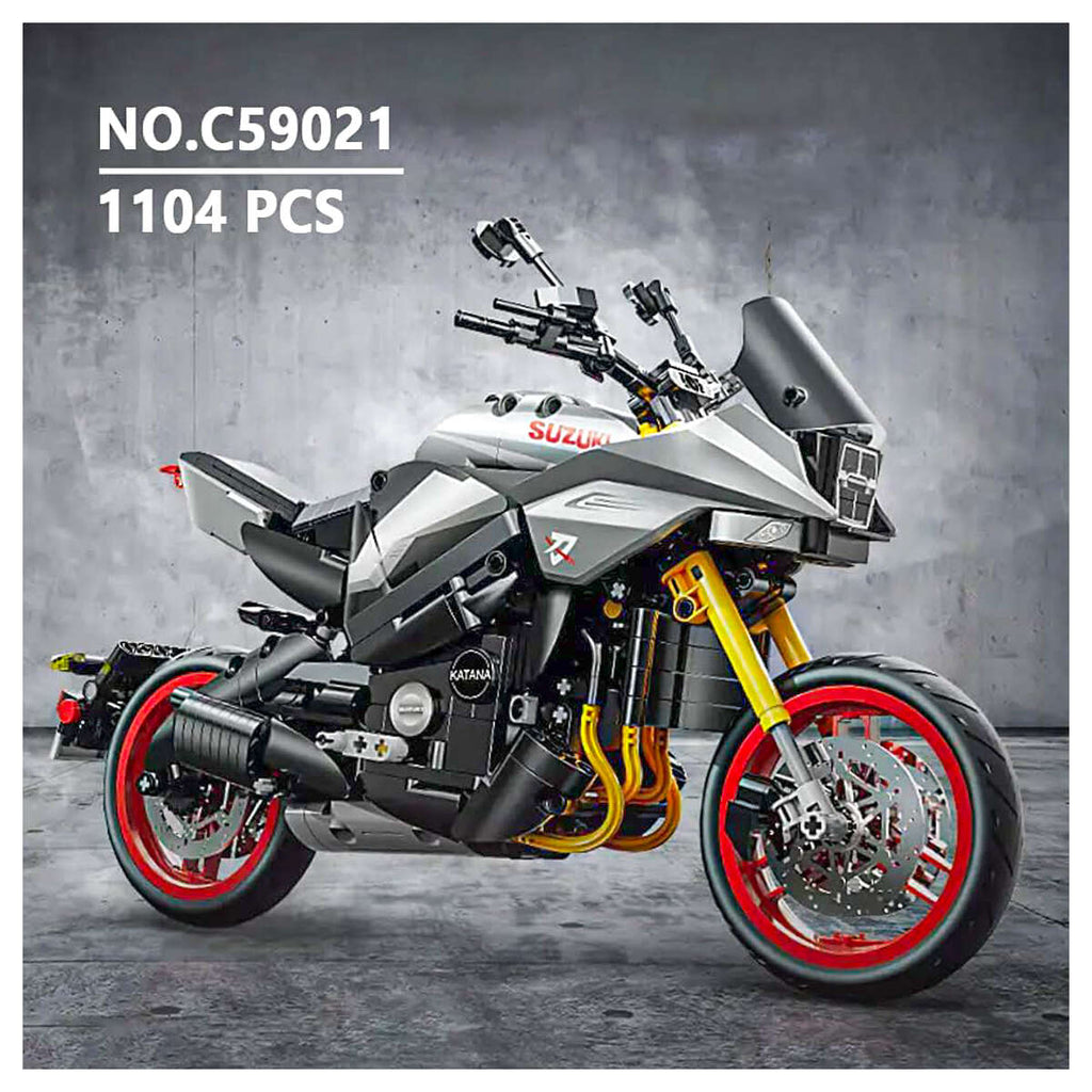 CaDA Suzuki Katana Motorcycle 1104 Piece Building Set