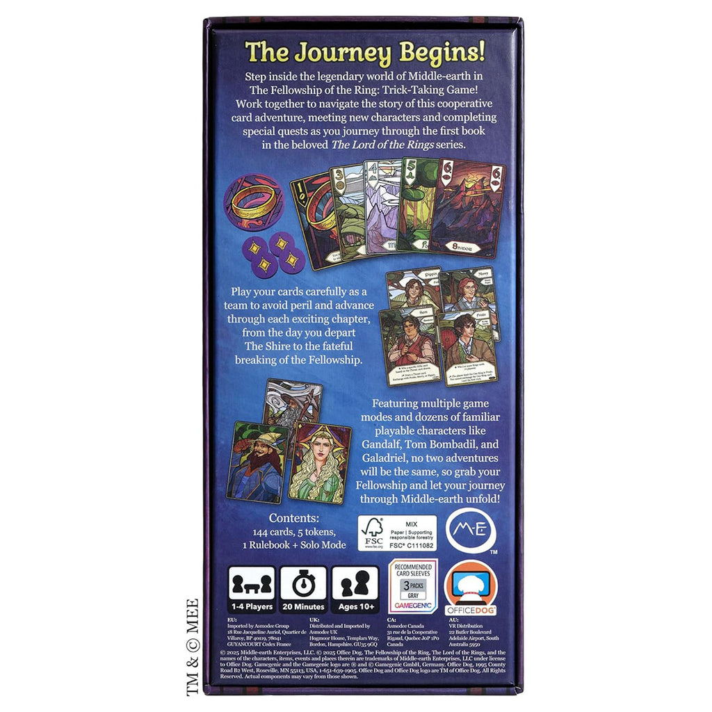 LOTR Fellowship of the Ring trick-taking board game box