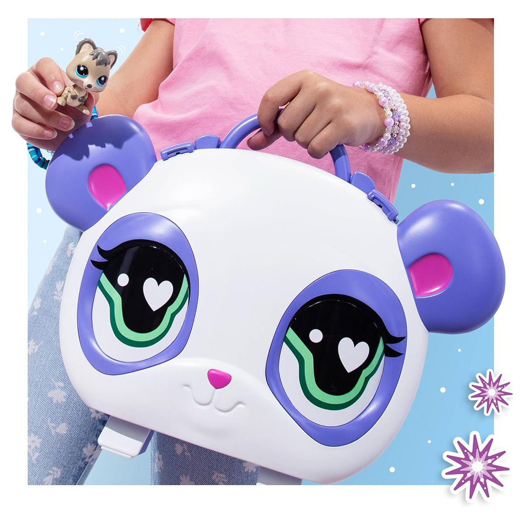 Littlest Pet Shop display case filled with LPS figures