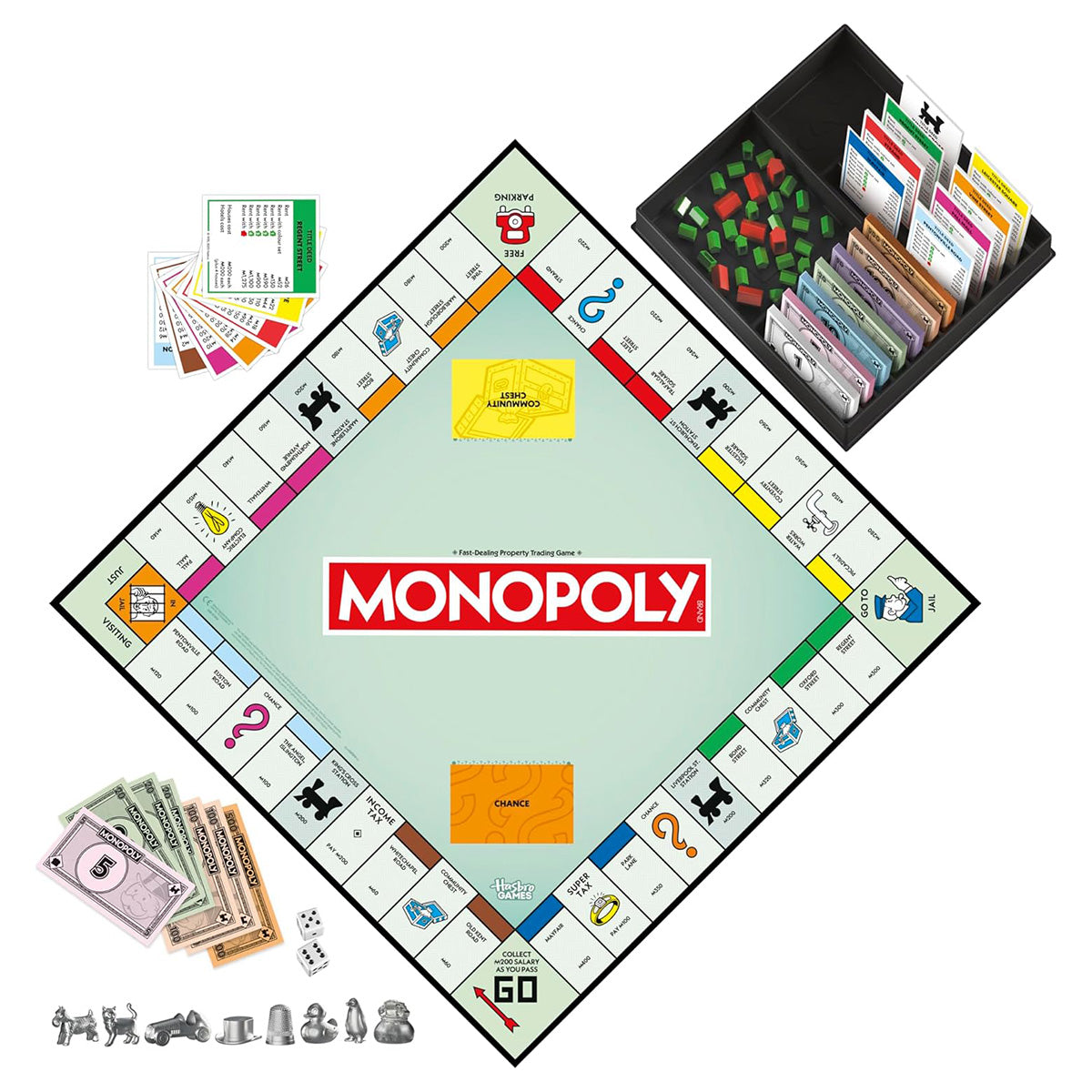 Hasbro Monopoly property trading board game overview