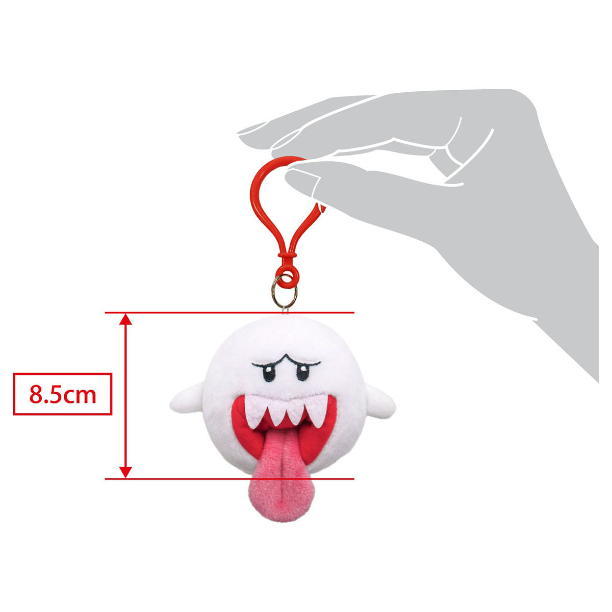 Boo Soft Toy Keyring 12cm