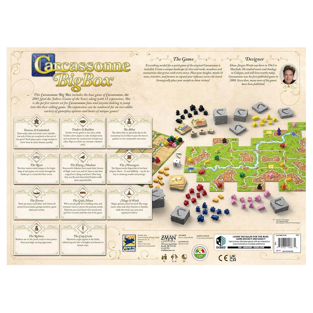 Carcassonne Big Box Board Game - Complete Strategy Game Set Includes 11 Expansions