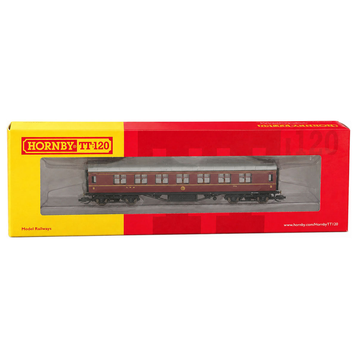 Hornby LMS 57' Corridor Third 1716 Passenger Coach