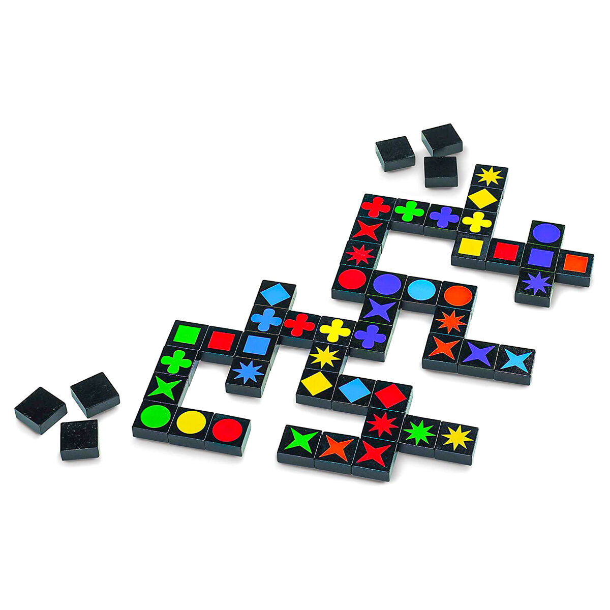 Qwirkle wooden tiles close-up