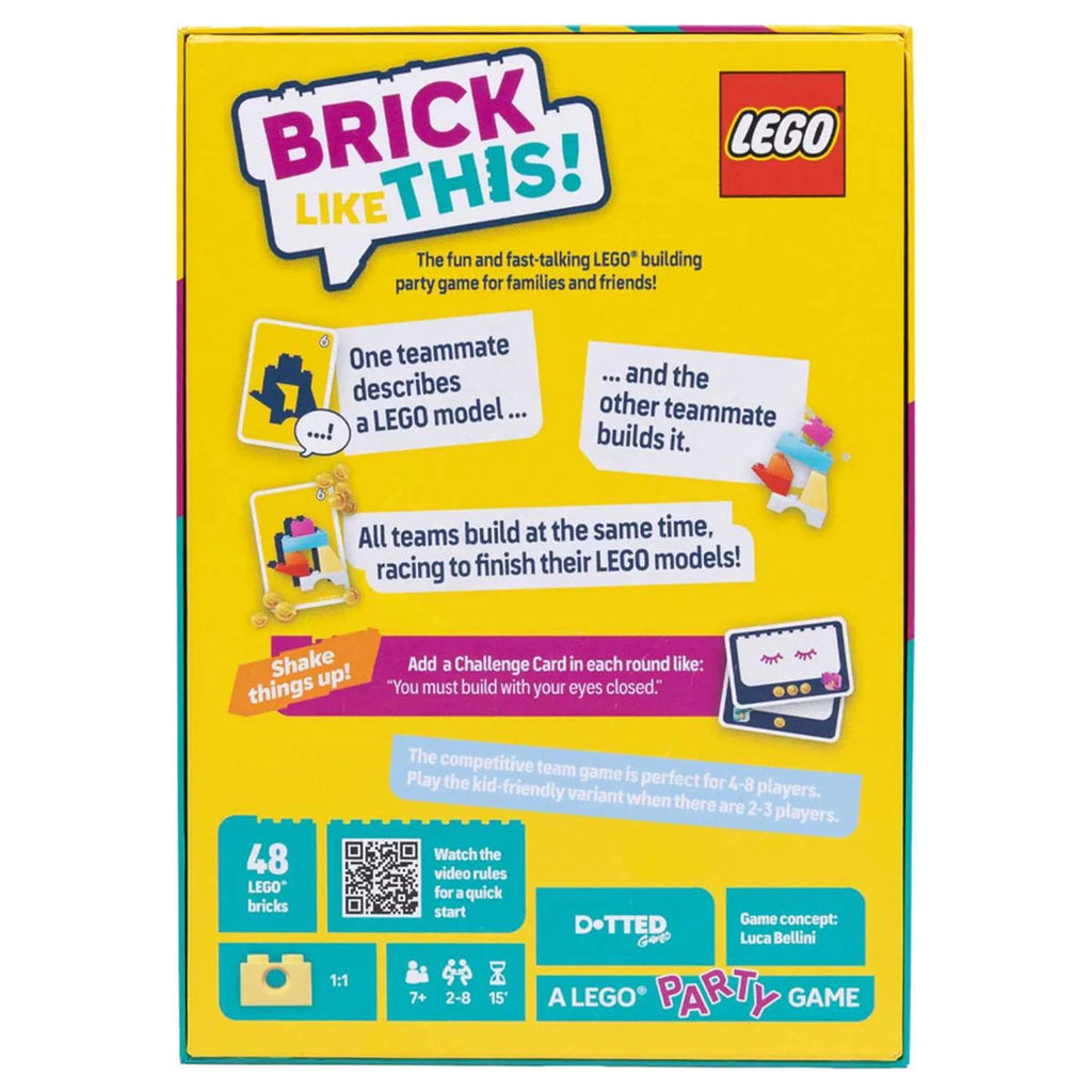 LEGO Brick Like This! party game box back