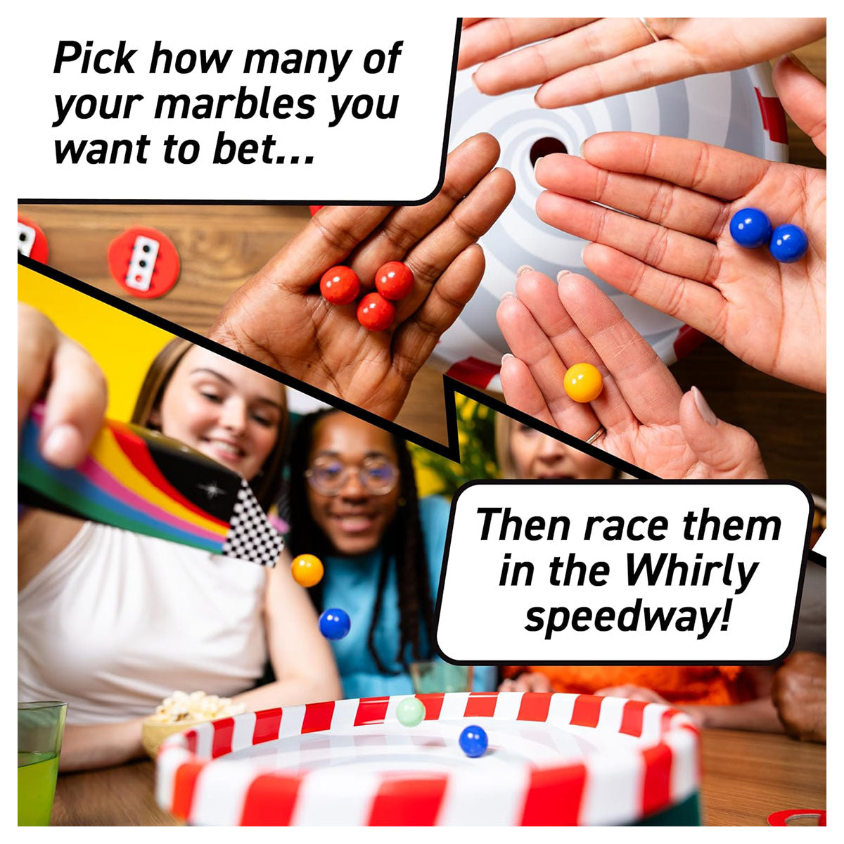 Kids playing Whirly Derby racing game