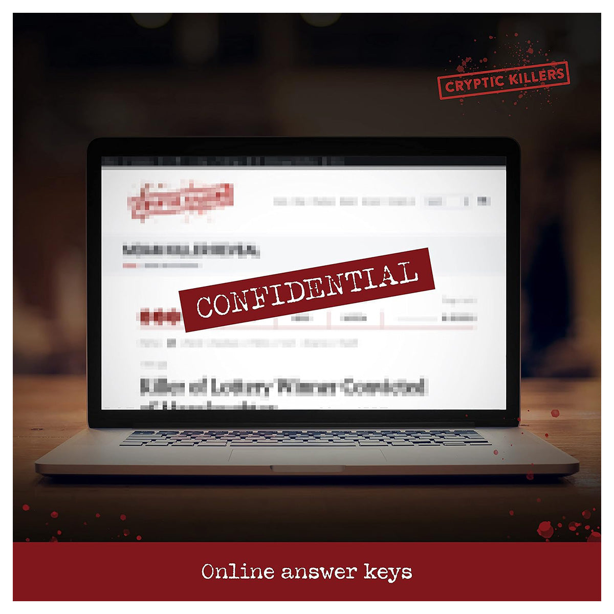 Cryptic Killers: Murder of a Millionaire File Case Game